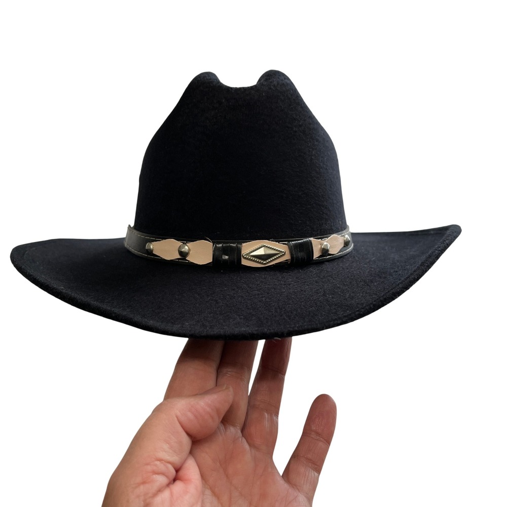 Children's Black Western Hat with Decorative Band